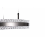 Lampa wisząca ARKADIA LED 60 cm - tytanowa z kryształowym pierścieniem - zdjęcie produktu