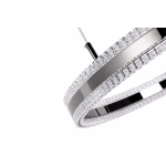 Lampa wisząca ARKADIA LED 80 cm - tytanowa z kryształowym pierścieniem - zdjęcie produktu