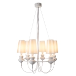 Lampa wisząca QUEEN-6 biała - zdjęcie produktu