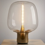 Lampa stołowa FATA transparentno złota 35 *46 cm - zdjęcie produktu