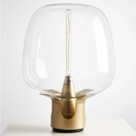 Lampa stołowa FATA transparentno złota 35 *46 cm - zdjęcie produktu