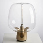 Lampa stołowa FATA transparentno złota 35 *46 cm - zdjęcie produktu