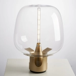 Lampa stołowa FATA transparentno złota 35 *46 cm - zdjęcie produktu