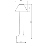 Lampa stołowa TAVOLO B LED dotykowa miedziana 22 cm - zdjęcie produktu