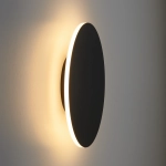 Lampa ścienna NYX 25 cm - LED okrągła, metalowa, czarna - zdjęcie produktu