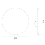 Lampa ścienna NYX 25 cm - LED okrągła, metalowa, biała - zdjęcie produktu