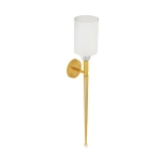 Lampa ścienna DAMA 92 cm- złoty kinkiet z białym abażurem - zdjęcie produktu