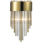 Lampa ścienna DRACO, 60 cm - kryształowo - złota, styl glamour - zdjęcie produktu