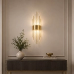 Lampa ścienna DRACO-S, 45 cm - kryształowo - złota, styl glamour - zdjęcie produktu