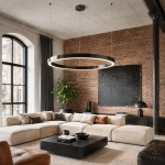 Lampa wisząca CIRCLE 100 cm - LED, ring tytan szczotkowany - zdjęcie produktu