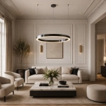 Lampa wisząca CIRCLE 100 cm - LED, ring tytan szczotkowany - zdjęcie produktu