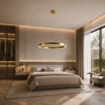 Lampa wisząca CIRCLE 100 cm - LED, ring mosiądz szczotkowany - zdjęcie produktu