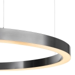 Lampa wisząca CIRCLE 120 cm - LED, ring tytan szczotkowany - zdjęcie produktu