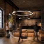 Lampa wisząca CIRCLE 120 cm - LED, ring nikiel szczotkowany - zdjęcie produktu