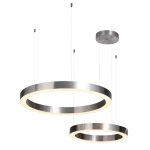 Lampa wisząca CIRCLE 2 40+60 cm - LED nikiel szczotkowany na 1 podsufitce - zdjęcie produktu