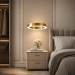 Lampa wisząca CIRCLE 40 cm - LED, ring mosiądz szczotkowany - zdjęcie produktu