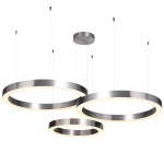 Lampa wisząca CIRCLE 3 60+60+80 cm - LED, nikiel szczotkowany na 1 podsufitce - zdjęcie produktu