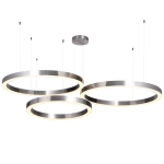 Lampa wisząca CIRCLE 3 60+80+80 cm - LED, ringi nikiel szczotkowany na 1 podsufitce - zdjęcie produktu