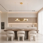 Lampa wisząca CIRCLE 80 cm - LED, ring mosiądz szczotkowany - zdjęcie produktu