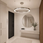 Lampa wisząca CIRCLE 80 cm - LED, ring nikiel szczotkowany - zdjęcie produktu