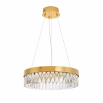 Lampa wisząca ALEXIS 40 cm - żyrandol złoty kryształowy - zdjęcie produktu
