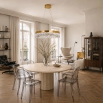 Lampa wisząca ALEXIS 60 cm - żyrandol złoty kryształowy - zdjęcie produktu