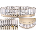 Plafon ledowy APOLLO 50 cm - złoty plafon LED, kryształowy - zdjęcie produktu
