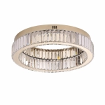 Plafon ledowy APOLLO 50 cm - złoty plafon LED, kryształowy - zdjęcie produktu