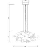 Lampa wisząca PEONY biała 50 cm - nowoczesna lampa sufitowa do salonu - zdjęcie produktu