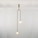 Lampa wisząca LOOP złota 123 cm - zdjęcie produktu