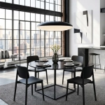 Lampa wisząca PIATTO 50 cm, biało czarna - zdjęcie produktu