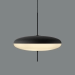 Lampa wisząca PIATTO 50 cm, biało czarna - zdjęcie produktu