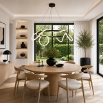 Lampa wisząca FANTASIA ROUND LED czarna 60 cm - zdjęcie produktu
