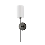Lampa ścienna DARLING 53 cm- czarny kinkiet z abażurem - zdjęcie produktu
