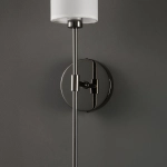 Lampa ścienna DARLING 53 cm- czarny kinkiet z abażurem - zdjęcie produktu