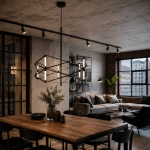 Lampa wisząca SPACE LED czarna 60 cm - zdjęcie produktu
