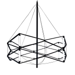 Lampa wisząca SPACE LED czarna 60 cm - zdjęcie produktu
