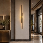 Lampa ścienna CENTRO 122 cm - LED, czarno mosiężny - zdjęcie produktu