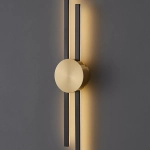Lampa ścienna CENTRO 92 cm - LED, czarno mosiężny - zdjęcie produktu