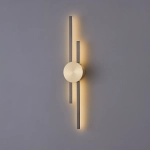 Lampa ścienna CENTRO 64 cm - LED, czarno mosiężny - zdjęcie produktu