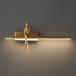 Lampa ścienna AMICI 31 cm LED złota, mosiądz - zdjęcie produktu