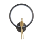 Lampa ścienna AMICI RING 27 cm LED złoto czarna, mosiądz - zdjęcie produktu