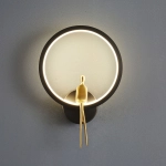 Lampa ścienna AMICI RING 27 cm LED złoto czarna, mosiądz - zdjęcie produktu