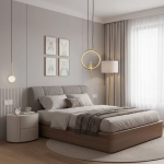 Lampa wisząca AMICI 27 cm - LED, mosiądz, złoty ring z dekoracyjną figurką - zdjęcie produktu