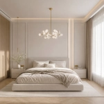 Lampa wisząca CHIC-6, biało złota 90 cm - zdjęcie produktu