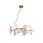 Lampa wisząca CHIC-9, biało złota 75 cm - zdjęcie produktu