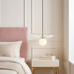 Lampa wisząca CHIC-1 biało złota, 20 cm - zdjęcie produktu