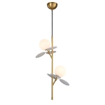 Lampa wisząca CHIC-2 pionowa złoto biała 26 cm - zdjęcie produktu