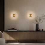 Lampa ścienna SUNBLAST - kinkiet LED 20 cm, złoty - zdjęcie produktu