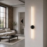 Lampa ścienna LED FELIX biało czarna 100 cm - nowoczesny kinkiet - zdjęcie produktu